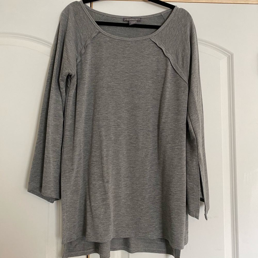 Gray sweater top